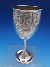 John Evans English Victorian Sterling Silver Goblet Fancy Engraved 6 1/4... - $256.41