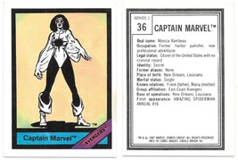 Marvel Universe Series 1 Trading Card #36 Captain Marvel 1987 Comic Images NM - £11.36 GBP