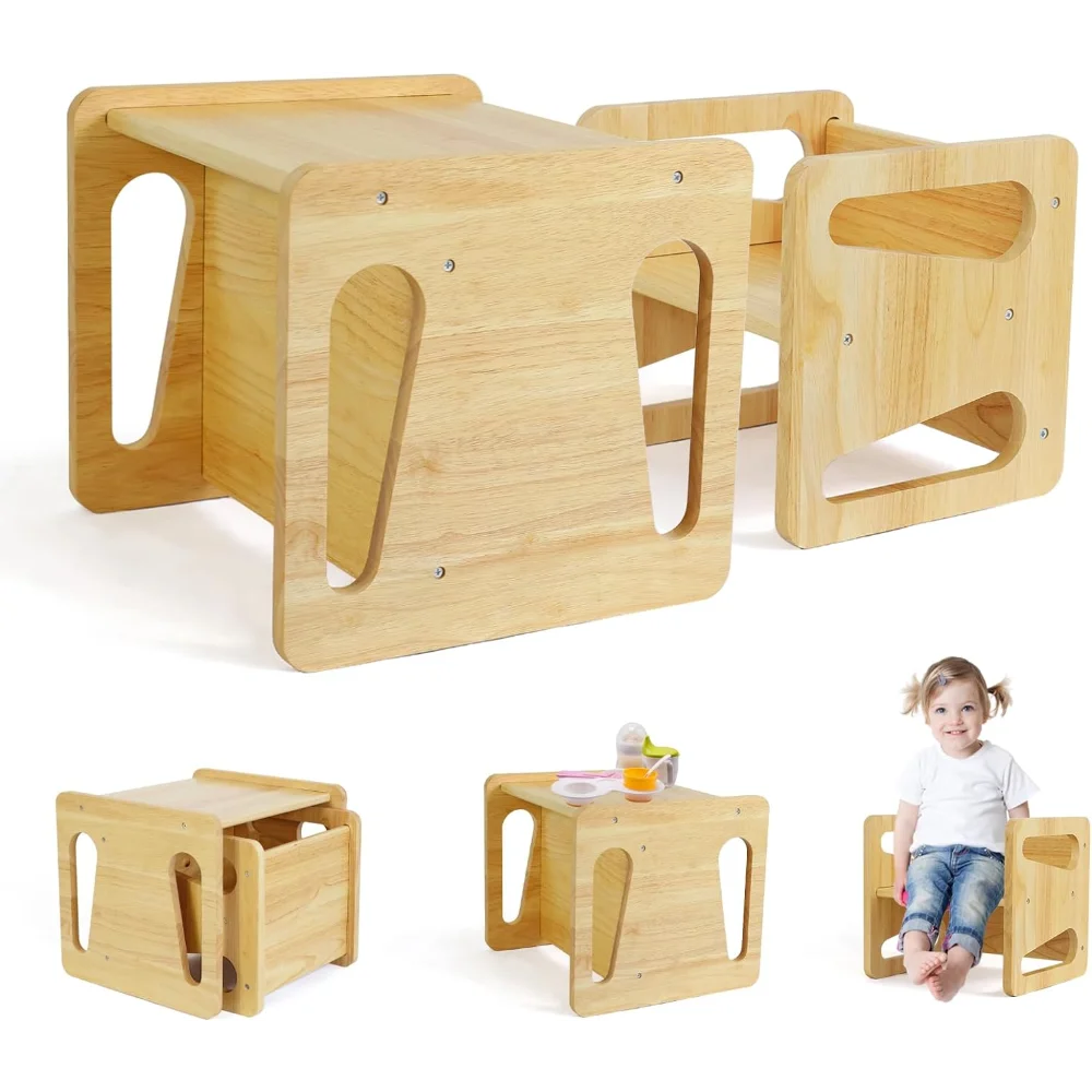 Cube Chairs Solid Playroom Activity Step Stool for 1-6 Year Old Sitting Eating - £177.62 GBP