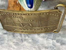 Belt buckle Wells Fargo & Co. Ocean to Ocean stamped Tiffany Studio New York image 3