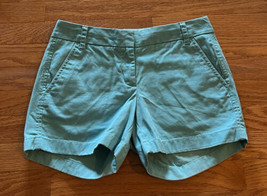 J. Crew Chino Shorts SZ 2 light blue shorts 4&quot; inseam 100% cotton nice m... - £10.06 GBP