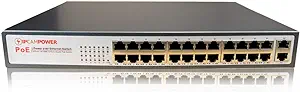 24 Port Poe Network Switch W/ 2 Gigabit Uplink Ports | Designed For Ip C... - $313.99
