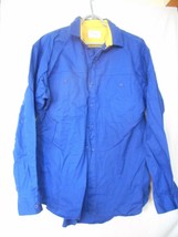 Vintage 1980s Arrow Blue Yellow Shirt Size L 100% cotton - $342.05 MXN