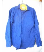 Vintage 1980s Arrow Blue Yellow Shirt Size L 100% cotton - $342.05 MXN