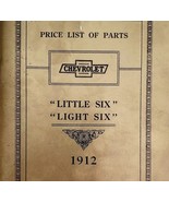Chevrolet Price List Of Parts 1912 PB Booklet Little Six Light Six Flint... - $95.72 CAD