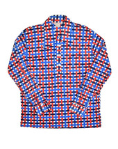 Vintage 1970s Barclay Long Sleeve Shirt Mens L Cross Plaid Pattern Rocka... - $32.85