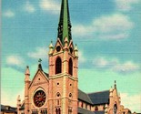 Chicago Il, Santo Nome Cathedral Chiesa Vetrata, Lino Illinois Cartolina - $5.08