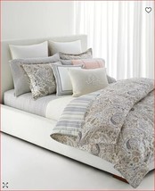 Ralph Lauren Estella Paisley 8P Queen Comforter Sheets Shams Pillow Set - £225.95 GBP