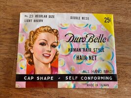Vintage Hair Net NOS in Period Packaging Duro Belle Light Brown Rare!! - $9.99