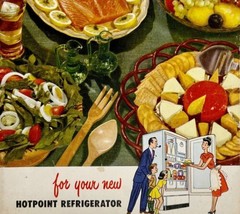 1950s Hotpoint Refrigerator Instruction Manual and Recipes Cookbook Vint... - $28.49