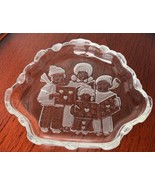 Mikasa Holiday Theme &quot;Carolers&quot; Candy or Sweet Dish 8&quot; Decorated &amp; Etched - £4.99 GBP