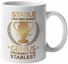 Stable Like Very Smart. Genius, Probably The Stablest. Funny Coffee &amp; Tea Mug Fo - £15.65 GBP+