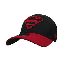 Superboy Symbol Red &amp; Black 39Thirty Fitted Hat Black - £33.28 GBP