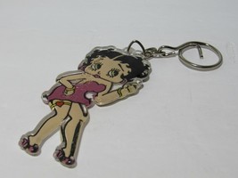 1985 Rare Vintage Sexy Violet Dress Betty Boop Key Chain King Features Syndicate - $15.52