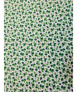 Vintage Spring Mills Holiday Holly Pattern Fabric Remnant 55&quot; X 44.5&quot; - $16.28 CAD