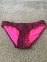 1pc No Boundaries Women&#39;s Pink &amp; Black Swim Bikini Bottom Size Small - $31.68
