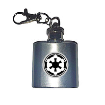 Star Wars Imperial Crest Flask Stainless Steel Mini keyring Keychain 1 ounce. - £7.71 GBP