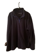 Nautica Men&#39;s Blue Fleece 1/4 Zip Shirt Jacket Top Pullover Collar Size XL - $35.79