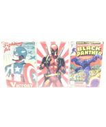 Deadpool Captain America Black Panther Tin Metal Sign Man-Cave Decoratio... - £29.57 GBP