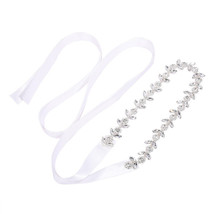 Handmade Long Crystal Beads Bridal Sash Rhinestone Belt for Wedding Dress NEW - £21.57 GBP