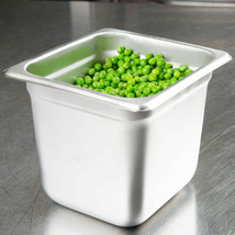 6 PACK 1/6 Size Stainless Steel Steam Prep Table Hotel Food Pan 6&quot; Deep - $101.99
