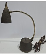 Vintage Brown Metal Gooseneck Desk Table Accent Lamp for a Cleanup Works! - €33,26 EUR