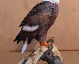 Realistic American Pride Bald Eagle Bird Perching On Tree Branch Statue ... - $29.99