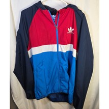 Adidas Skateboarding Climaproof Windbreaker Jacket L Blue Red White 2014 - $64.99