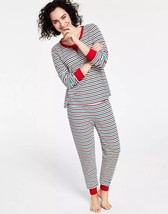 Family Pajamas Matching Women&#39;s Thermal Waffle Holiday Stripe Pajama Set - £16.72 GBP
