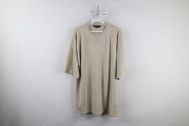 Vtg 90s Streetwear Mens Large Distressed Silk Blend Knit Short Sleeve Sw... - $39.55