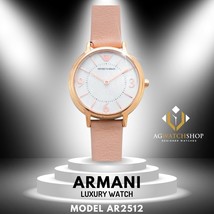 Emporio Armani AR2512 Leather Quartz Round 28 mm women&#39;s watch - £106.22 GBP