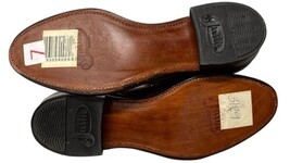 Vintage Justin Cowboy Boots Brown Leather USA Made Men 7D Women 9 NWT image 6