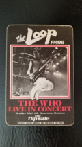 THE WHO - 1982 TOUR ROSEMONT, ILLINOIS VINTAGE ORIGINAL CLOTH BACKSTAGE ... - £8.44 GBP