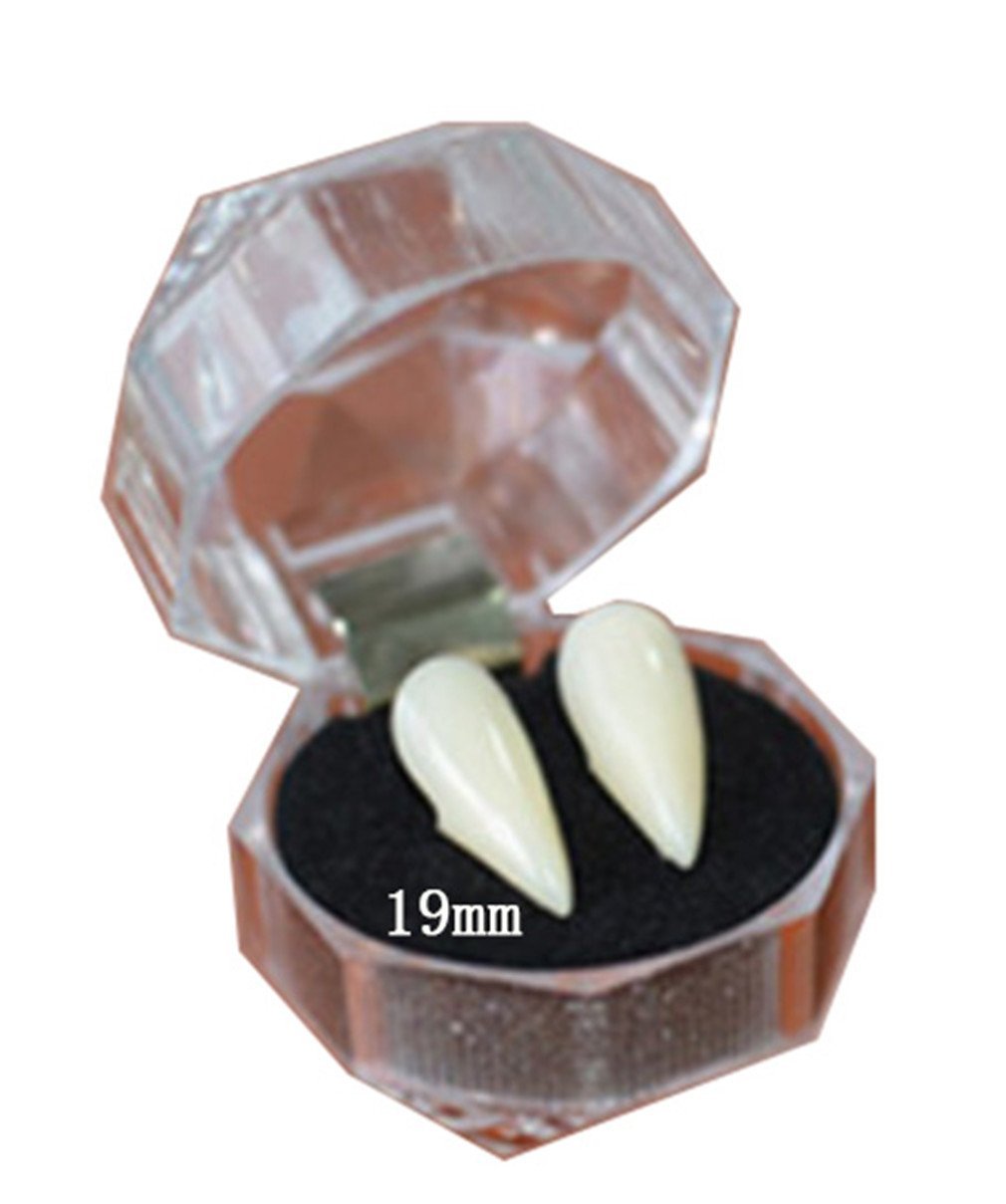 Primary image for Vampire Dentures Shape Fangs Realistic Deluxe Teeths (without Glue) (19mm ( resi