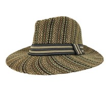 100% Natural Fiber S/M Straw Cuban Panama Indiana Jones Wide Brim Hat Fe... - $18.81