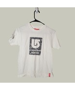 Burton Snowboards Youth Shirt Small Youth White Short Sleeve - $8.90