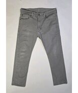 Levis 513 Jeans Mens 32x30 Slim Straight Leg Gray Stretch Denim Workwear - $22.10