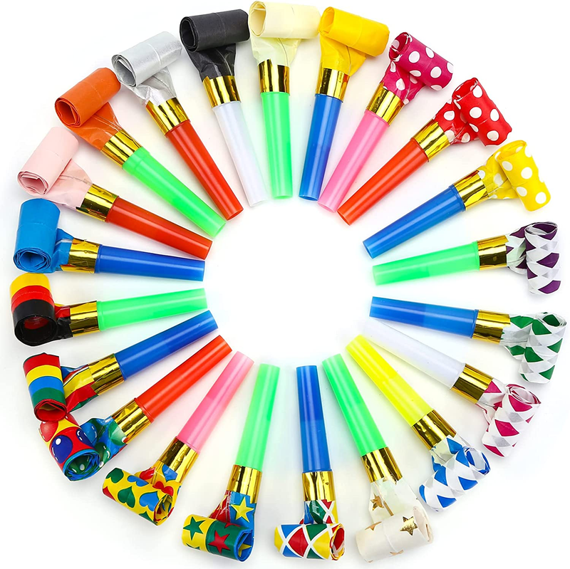 Koogel 100PCS Party Blowers for Kids, Noisemaker Toys Party Whistles Birtthday B Item image 8
