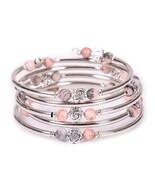 Fashion Flower Natural Stone Beaded Layered Bracelet Pink Zebra Stone - $16.81 CAD Fashion Flower Natural Stone Beaded Layered Bracelet Pink Zebra Stone - $16.81 CAD