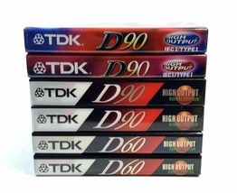 Mix Lot of 6 TDK D90, D60 Type I Normal Bias High Output Audio Cassettes... - $14.84