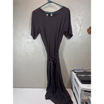 Yana K Womens Harold Brown 3/4 Sleeve V-Neck Midi Wrap Dress One Size NWT - $613.68 MXN