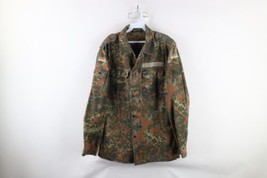 Vintage 90s Mens Large Distressed German Military Camouflage Combat Field Jacket - £73.90 GBP