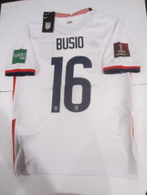 Gianluca Busio USA USMNT 2022 World Cup Stadium White Home Soccer Jersey 2021-22 - £70.29 GBP