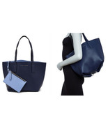 Marc Jacobs Wingman Reversible Leather Tote XLarge BLUE + Pouch Adjustab... - £329.19 GBP