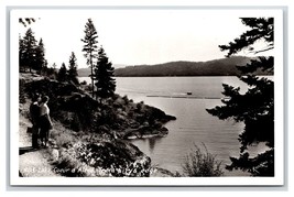 RPPC Lake View From Coeur d&#39;Alene Idaho ID Ross Hall Photo H-125 Postcard R9 - £6.26 GBP