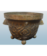Antique Brass Persian Hammered Planter Jardiniere for Potted Plant, Rust... - $868.42 MXN
