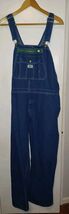 Vintage Liberty Overalls Men&#39;s 48x30 Blue Denim Bibs Workwear Rancher Farm - $32.99