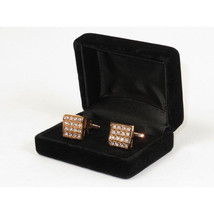Men's Fashion Cufflinks By J.Valintin Silver/Gold Plated With Crystals JVC-15 image 4
