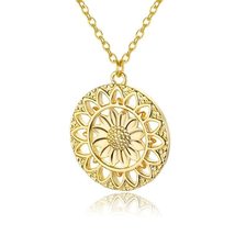 Hollow Sunflower Necklace For Women Stainless Steel You are my sunshine ... - £19.98 GBP