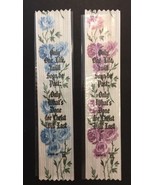 Religious Devotional Ribbon Bookmark FBM-2 Gospel Text Line Asst Floral ... - $5.00